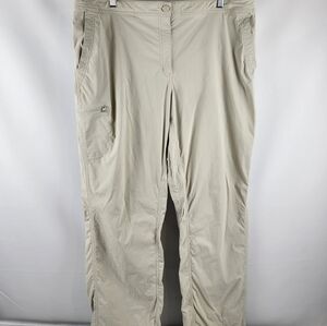 LL Bean Pants Womens Plus 20 Comfort Trail Beige Hiking Outdoor 268919 UPF